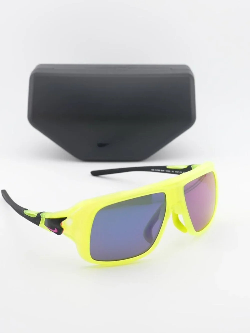Nike FLYFREE SOAR EV24001 702 Square Sunglasses - Matte Volt
